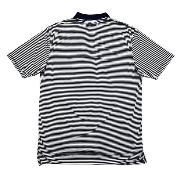 Southern Marsh Golf Polo Shirt Men's Large Blue White Stripe Performance Stretch - Picture 5 of 9